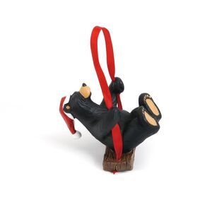 Black Bear Christmas Ornament "Bear Swing" by Jeff Fleming Bearfoots Rustic
